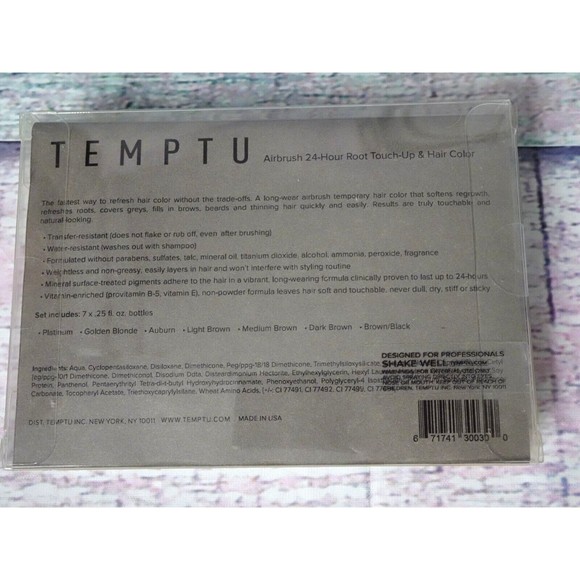 TEMPTU Airbrush Root Touch Up & Temporary Hair Color 7 PC Starter Set Long-Wear - Picture 3 of 13